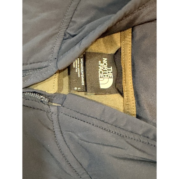 THE NORTH FACE womens Navy / olive Mountain Hoody Jacket Size Large. Very soft - Picture 3 of 14